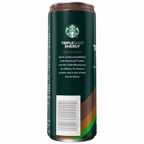 Starbucks® Tripleshot® Energy Bold Mocha Iced Coffee Can Perspective: back