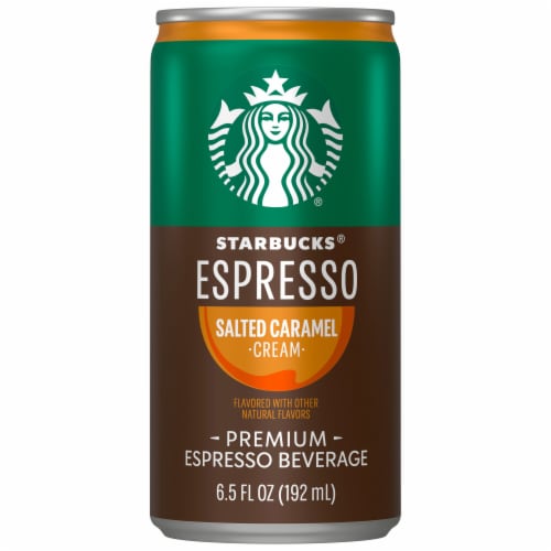 Starbucks® Premium Salted Caramel Cream Espresso Iced Coffee Multipack Cans Perspective: back