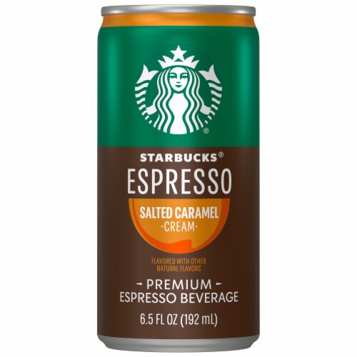 Starbucks® Premium Salted Caramel Cream Espresso Iced Coffee Multipack Cans Perspective: back
