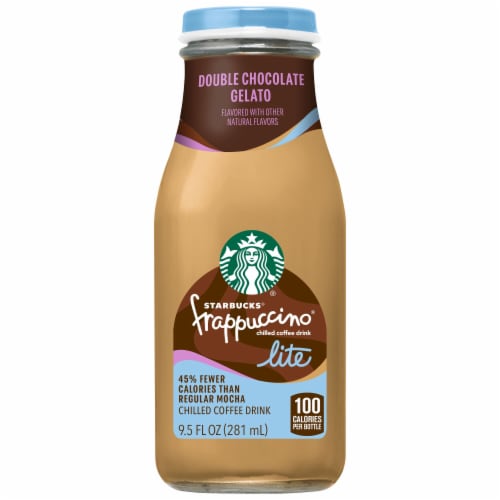 Starbucks® Frappuccino® Lite Double Chocolate Gelato Iced Coffee Bottle Perspective: back