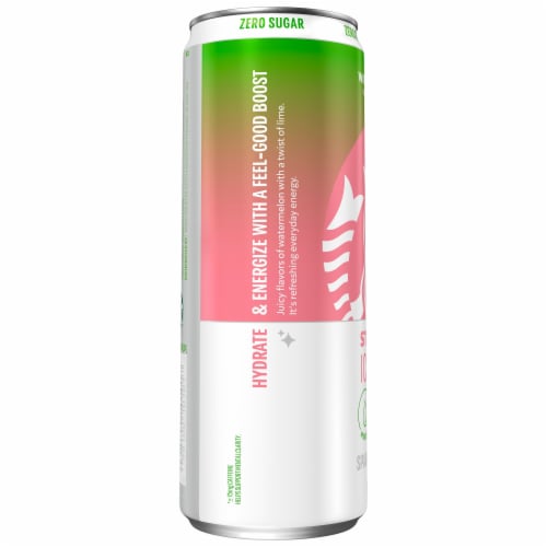 Starbucks Iced Energy Zero Sugar Sparkling Energy Drink Watermelon Twist Perspective: back
