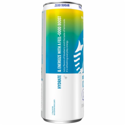 Starbucks Iced Energy Zero Sugar Sparkling Energy Drink Blueberry Lemonade Perspective: back