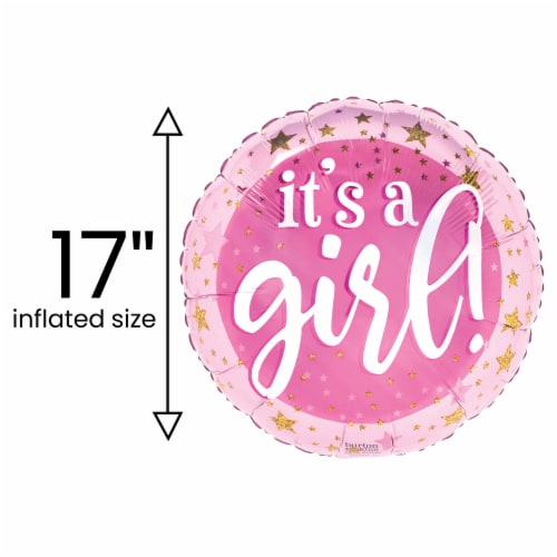 IT'S A GIRL! Helium Filled Balloon Perspective: back