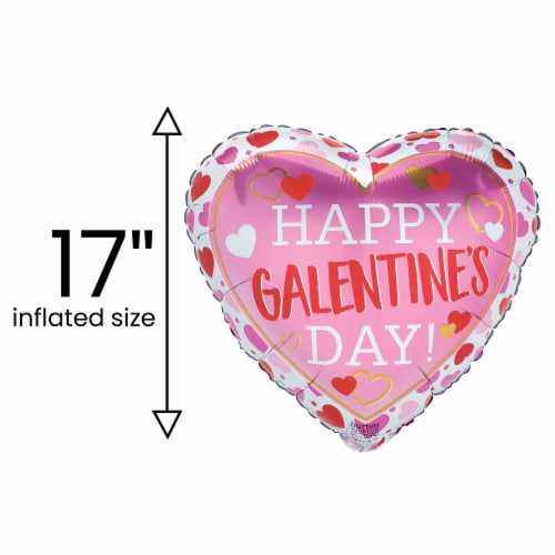 Happy Galantine's Day Helium Filled Balloon Perspective: back