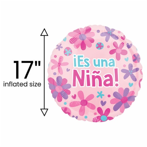 ES UNA NIÑA! Helium Filled Balloon Perspective: back