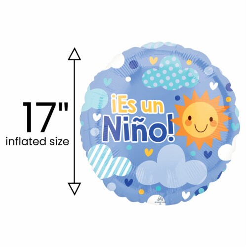 ES UN NIÑO! Helium Filled Balloon Perspective: back