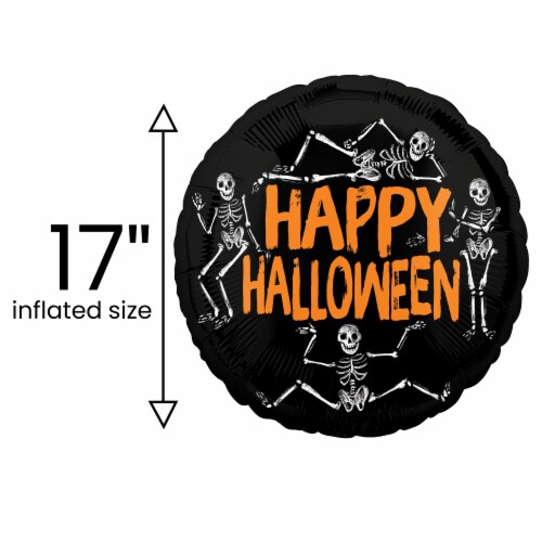 Happy Halloween Helium Filled Balloon Perspective: back