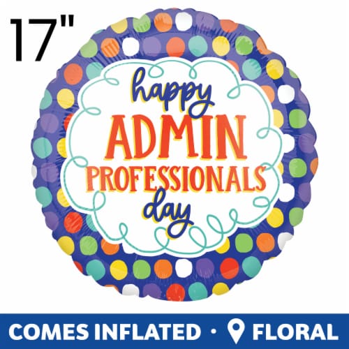 Happy Admin Professionals Day  Helium Filled Balloon Perspective: back