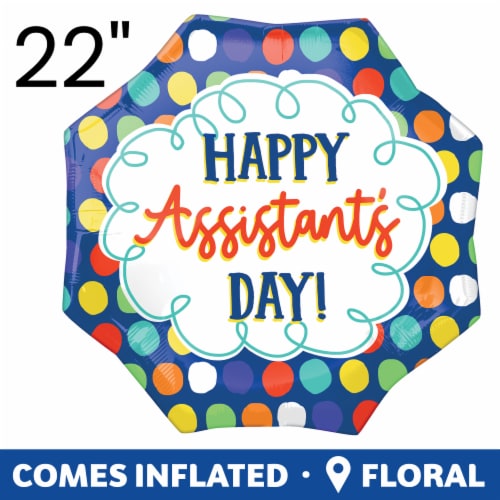 Happy Admin Professionals Day Oversized Helium Filled Balloon Perspective: back
