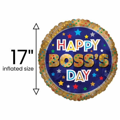 Happy Boss's Day Helium Filled Balloon Perspective: back