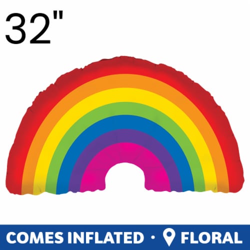 Rainbow Fun Oversized Helium Filled Balloon Perspective: back