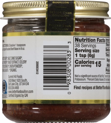Better Than Bouillon® Organic Beef Base Perspective: back