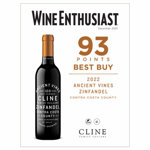 Cline Ancient Vines Zinfandel California Red Wine Perspective: back