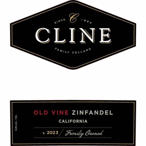 Cline Old Vine Zinfandel California Red Wine Perspective: back