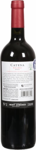 Bodega Catena Malbec Red Wine Perspective: back