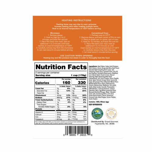 Grand Gourmet Homestyle Classics Beef Pot Roast Perspective: back