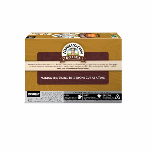 Newman's Own Decaf Newman's Special Blend Medium Roast Organic K-Cup Coffee Pods Perspective: back
