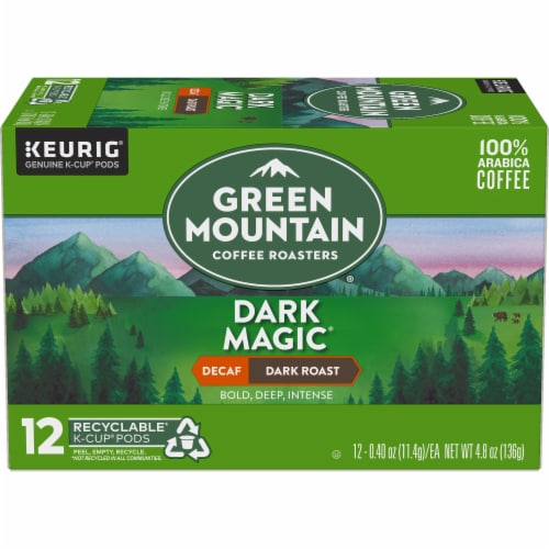 Green Mountain Coffee Roasters® Dark Magic Decaf Dark Roast K-Cup Coffe Pods Perspective: back