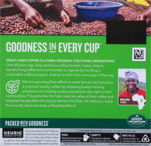 Green Mountain Coffee Roasters® Breakfast Blend Light Roast K-Cup Coffee Pods Perspective: back