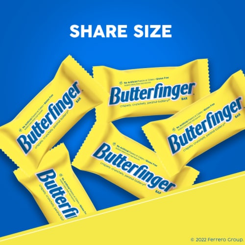 Butterfinger Chocolatey Peanut-Buttery Share Size Candy Bars, Share Pack Perspective: back