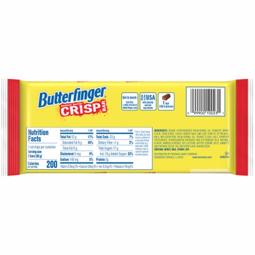 Butterfinger Peanut Butter Crisp Bars Perspective: back