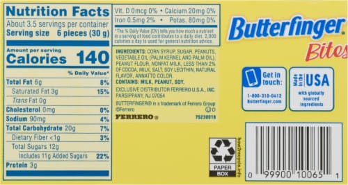 Butterfinger Bites Candy Theater Box Perspective: back