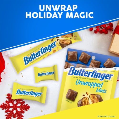 Butterfinger Chocolatey Peanut-Buttery Fun Size Candy Bars White Elephant Gifts Perspective: back