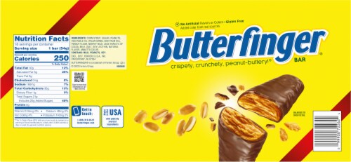 Butterfinger® Full-Size Chocolate Bar Pack Perspective: back