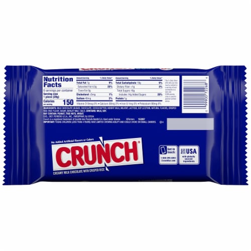 CRUNCH Egg Easter Candy Bars Perspective: back