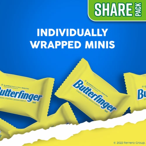 Butterfinger Chocolatey, Peanut-Buttery Minis Candy Bars Perspective: back