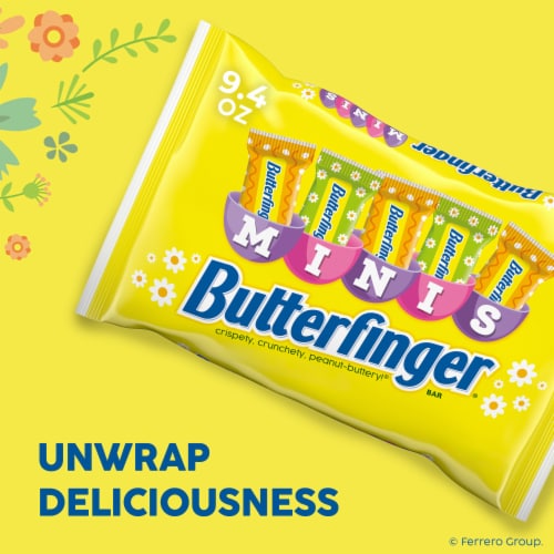 Butterfinger Individually Wrapped Easter Minis, Easter Basket and Egg Hunt Fillers, 9.4 oz Perspective: back