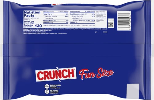 Crunch Creamy Milk Chocolate With Crisp Rice Bars Perspective: back