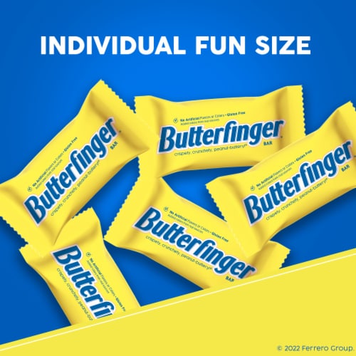 BUTTERFINGER Fun Size Peanut Butter Chocolate Candy, Simpsons Edition Bag, Individually Wrapped Perspective: back