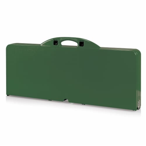 Picnic Table Portable Folding Table with Seats, Hunter Green Perspective: back