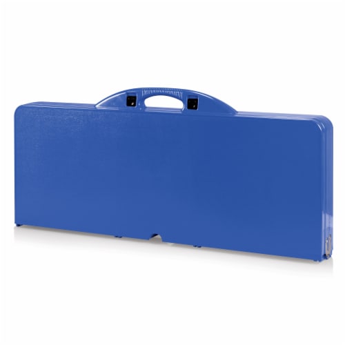 Picnic Table Portable Folding Table with Seats, Royal Blue Perspective: back