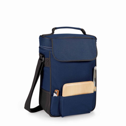 Duet Wine & Cheese Tote, Navy Blue Perspective: back