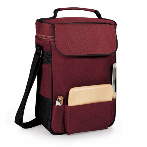 Duet Wine & Cheese Tote, Burgundy Perspective: back