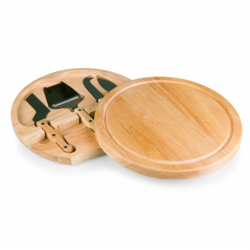 Circo Cheese Cutting Board & Tools Set, Rubberwood Perspective: back