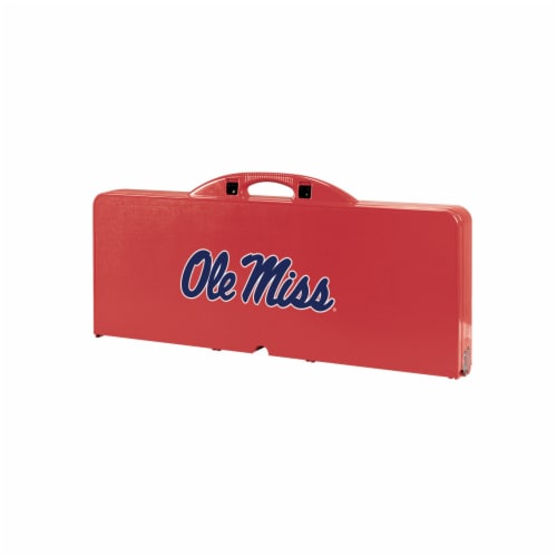Ole Miss Rebels - Picnic Table Portable Folding Table with Seats Perspective: back