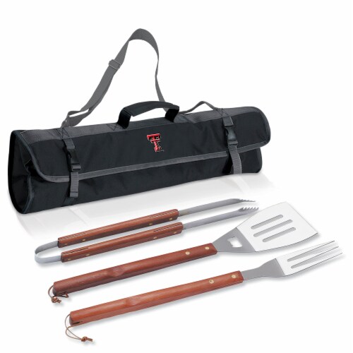 Texas Tech Red Raiders - 3-Piece BBQ Tote & Grill Set Perspective: back