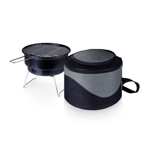 Picnic Time Caliente Portable Charcoal BBQ & Cooler Tote Perspective: back