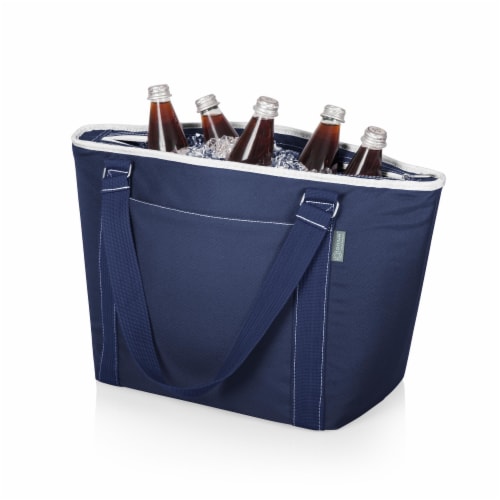 Topanga Cooler Tote Bag, Navy Blue Perspective: back