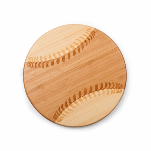 Home Run! Baseball Cutting Board & Serving Tray, Rubberwood Perspective: back