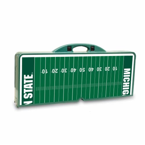 Michigan State Spartans - Picnic Table Portable Folding Table with Seats Perspective: back