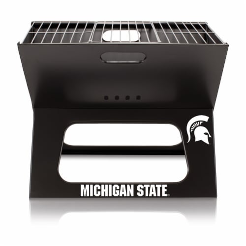 Michigan State Spartans - X-Grill Portable Charcoal BBQ Grill Perspective: back