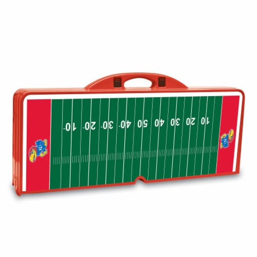 Kansas Jayhawks - Picnic Table Portable Folding Table with Seats Perspective: back
