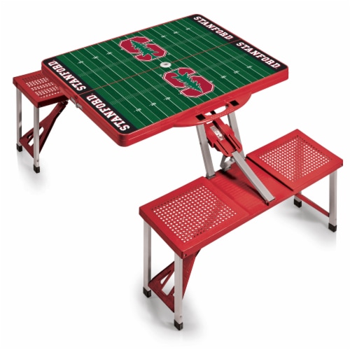 Stanford Cardinal - Picnic Table Portable Folding Table with Seats Perspective: back