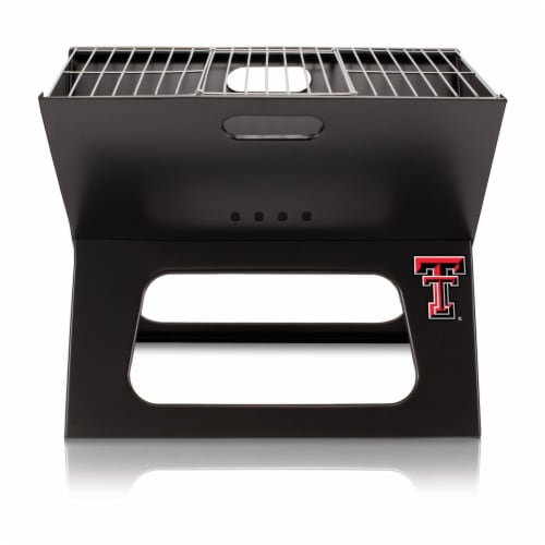 Texas Tech Red Raiders - X-Grill Portable Charcoal BBQ Grill Perspective: back