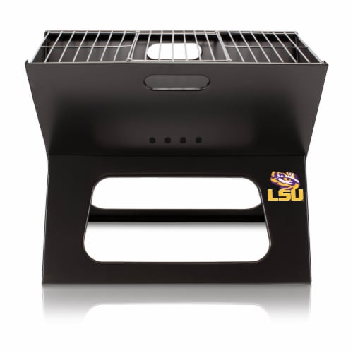 LSU Tigers - X-Grill Portable Charcoal BBQ Grill Perspective: back