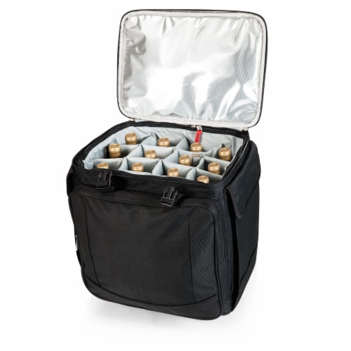 Bodega Rolling Wine Cooler, Black Perspective: back